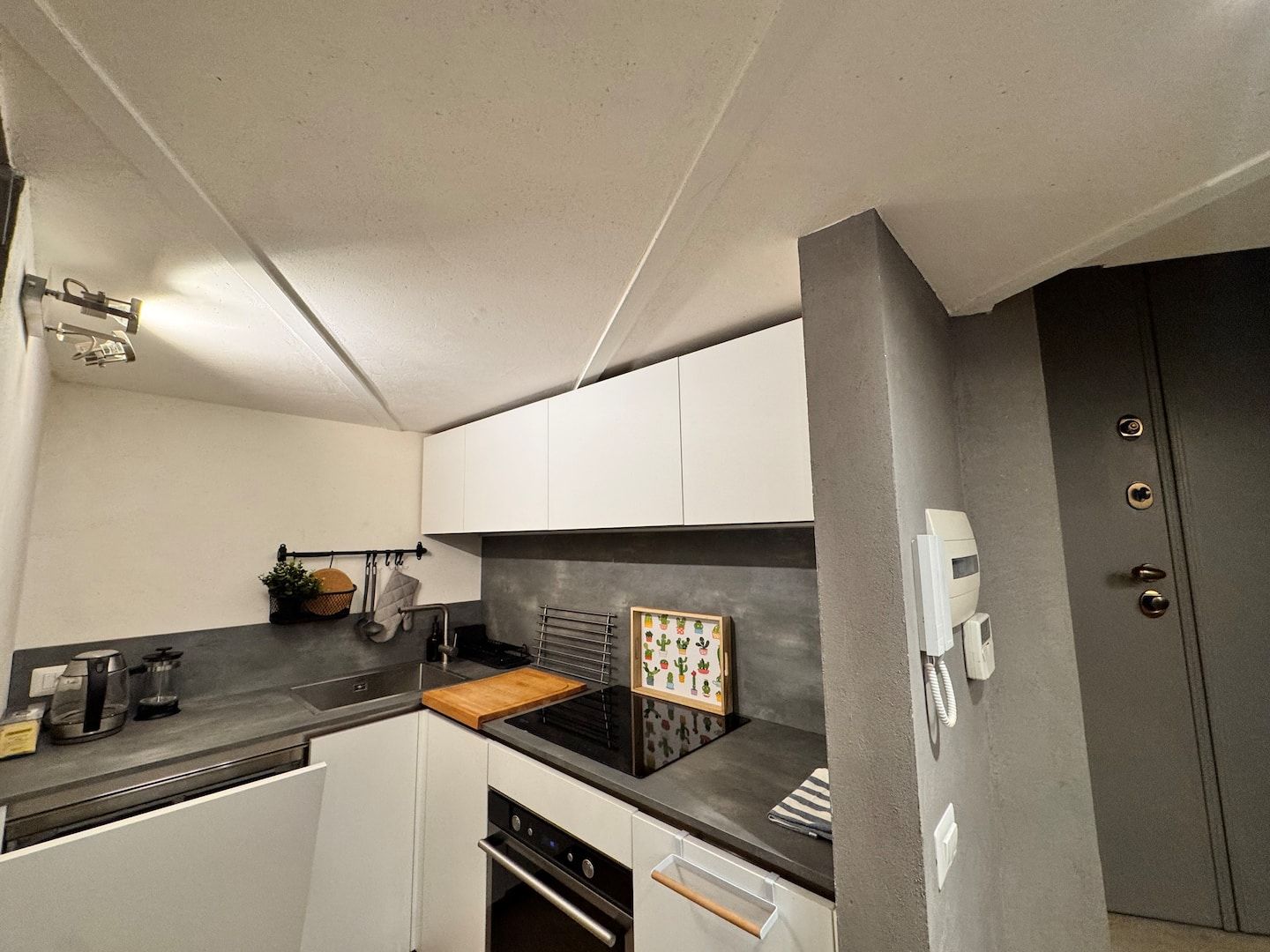 Kitchen seen from the mezzanine