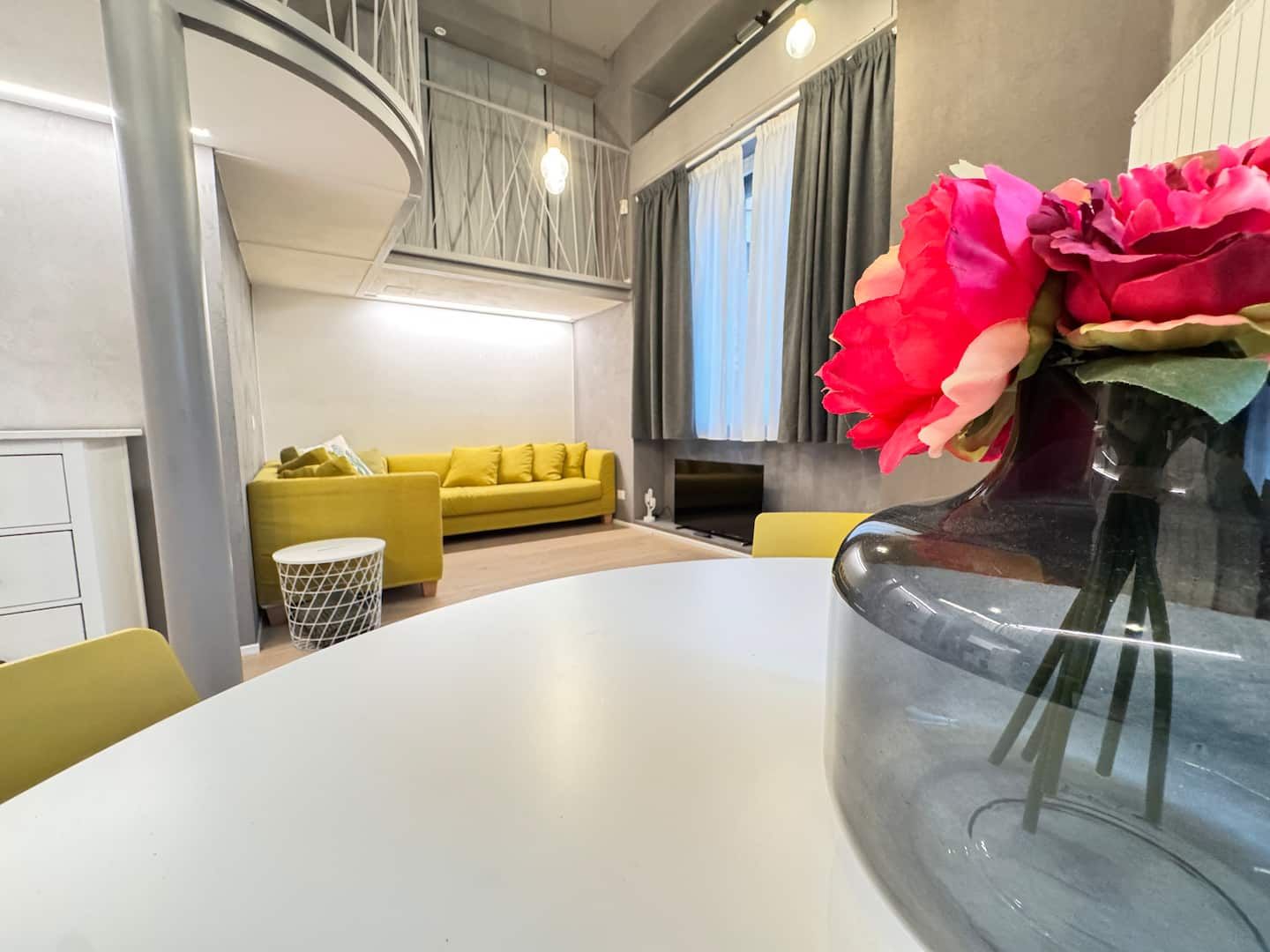 Living area seen from the dining table